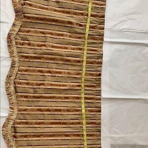 Elegant Brown and Gold Curtain Valance